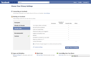 FacebookSecurity Facebook Security settings
