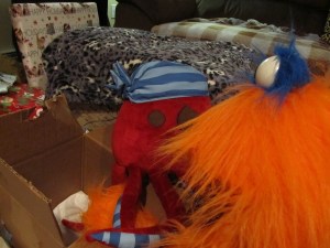 Aw how cute - he's like a little Pirate octopus! 